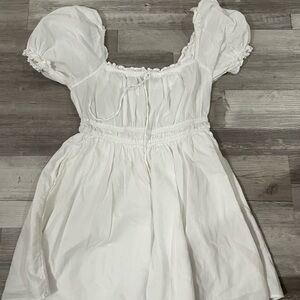 Aerie White Ruffle Sleeve Top